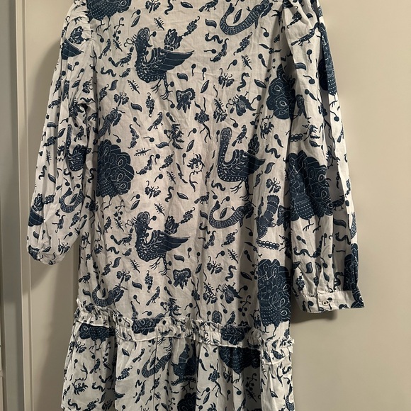 Bindu Blue and White Patterned Dress. Size Small. - Picture 2 of 9